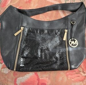 Michael Kors Black and Gold Shoulder Bag